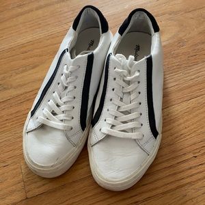 Madewell sidewalk low top leather unisex sneakers women size 8 men size 6.5